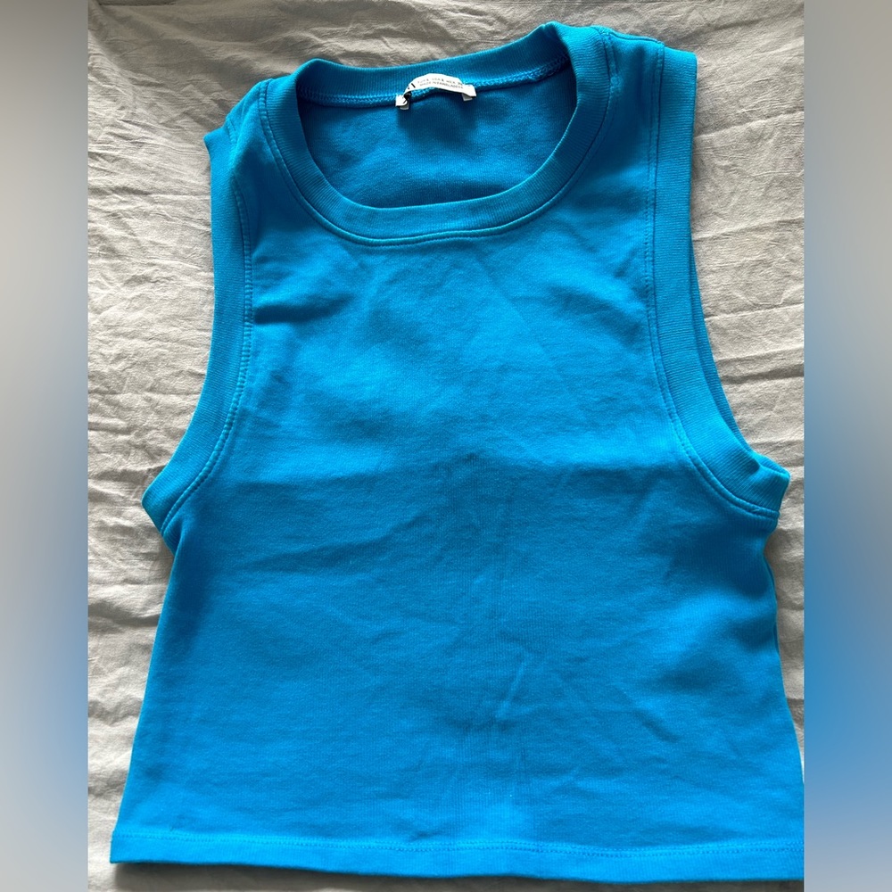 Zara size L bright blue tank